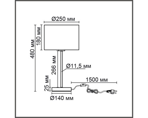 8250/1T MODERNI LN25 000  никель/бежевый, металл/текстиль Настольная лампа Е27 60W 220V NIKKI