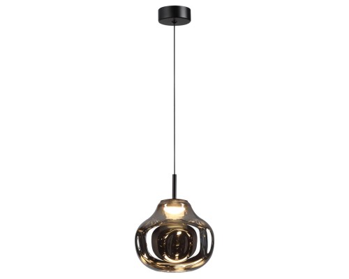 5097/4LC PENDANT ODL25 421 черный/дымчатый/металл/стекло Подвес LED 4W 4000K 388Лм VASO