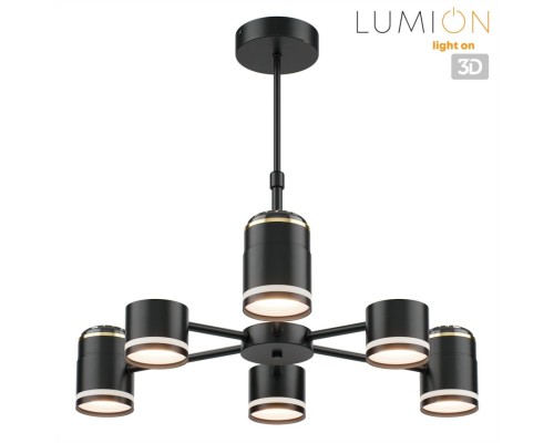 8234/6C COMFI LN25 000 черный, металл/акрил Люстра потолочная LED GX53 6*10W + LED-проектор 3*5W 2700К 220V VIRSAVA