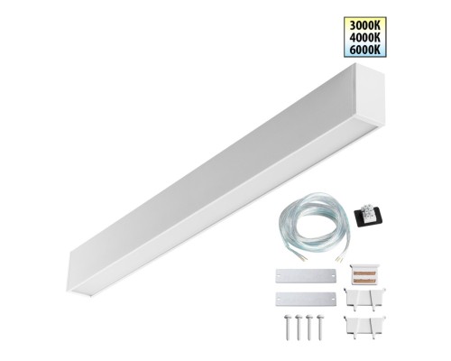 359602 OVER NT25 000 белый Светильник линейный светодиод. с переключ. цв. температуры IP20 LED 20W 220-240V 3000К\4000К\6000К FATTO