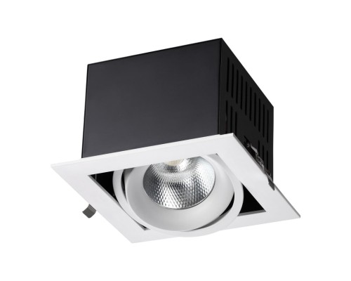 358440 SPOT NT20 113 белый/черн Встраиваемый карданный светильник IP20 LED 4000К 24W 100-265V GESSO