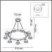 8233/9 COMFI LN25 209 черный/золото, металл Подвесной светильник GU10 LED 9*7W 220V LAMINA