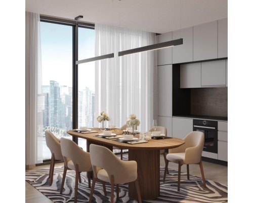 359546 LEDO NT25 000 черный Светильник подвесной диммир. со сменой цв.темпер. (пульт ДУ/прилож. Smart Life) IP20 LED 12/24W 220-240V 3000-5700К ITER