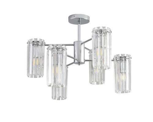 8348/6C CLASSI хром/прозрачный, металл/хрусталь Люстра подвесная E14 6*40W 220V FAVLA