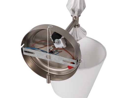 8274/1W CLASSI никель/белый/серый, металл/керамика/ткань Бра Е14 1*40W 220V VERMONT