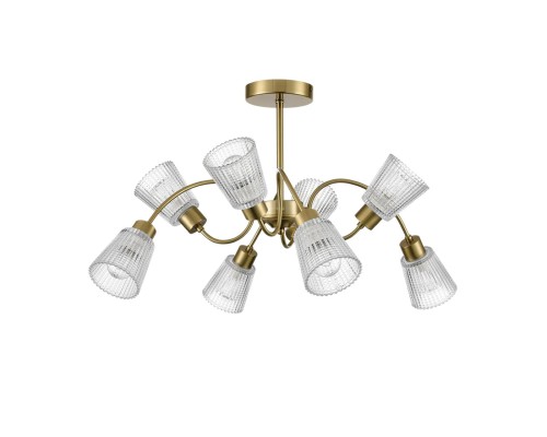 8154/8C COMFI LN25 медный/прозрачный, металл/стекло Потолочный светильник Е14 8*40W 220V IMANA