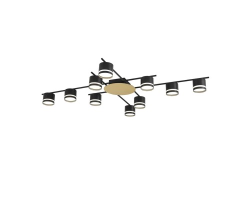 8304/10C COMFI золотой/черный, металл/акрил Светильник потолочный GX53 LED 10*7W 220V BENUA