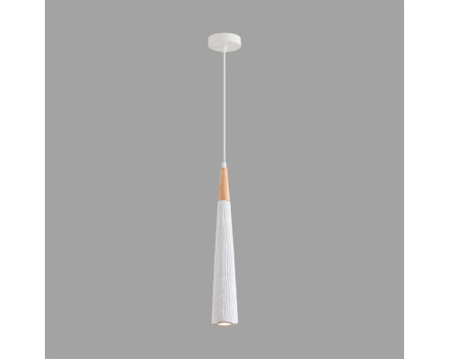 8352/1C SUSPENTIONI белый/бежевый, металл/дерево/цемент Подвес GU10 LED 5W 220V EOLIANA