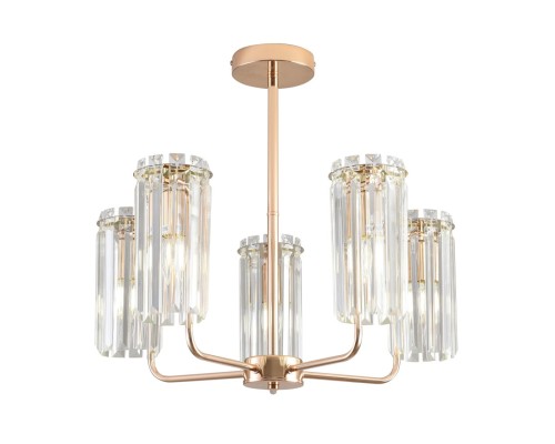 8347/5 CLASSI золото/прозрачный, металл/хрусталь Люстра подвесная E14 5*40W 220V FAVLA
