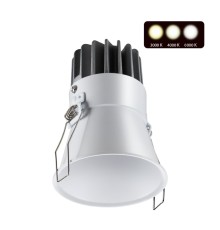 358908 SPOT NT22 белый Встраиваемый светодиодный светильник с переключателем цветовой температуры IP20 LED 3000К\4000К\6000К 12W 220V LANG