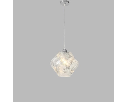 8288/1A MODERNI хром/прозрачный, металл/стекло Подвес E27 1*60W 220V TIDE