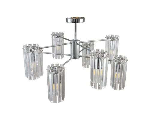 8348/8C CLASSI хром/прозрачный, металл/хрусталь Люстра подвесная E14 8*40W 220V FAVLA