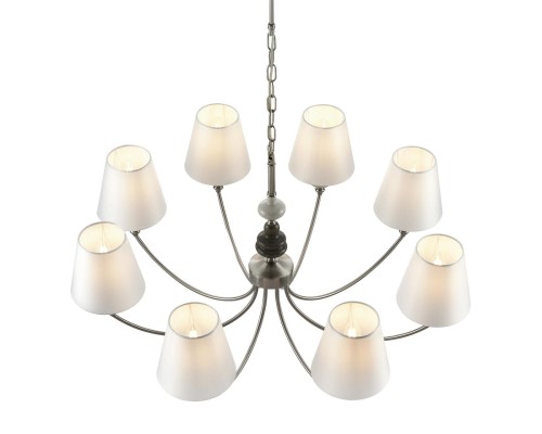 8283/8 CLASSI никель/белый, металл/керамика/текстиль Люстра Е14 8*40W 220V KENTUKI