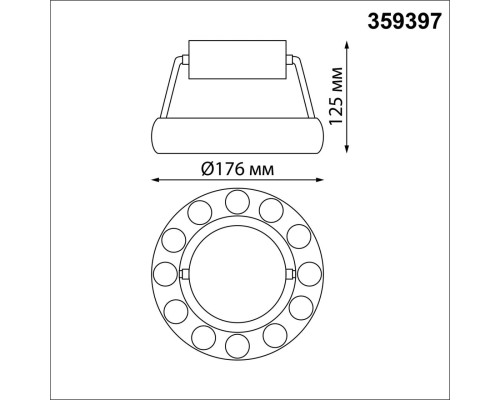 359397 OVER NT24 000 белый Светильник накладной светодиодный IP20 LED 12W вниз/5W вверх 220V 1360Лм 3000K TURN