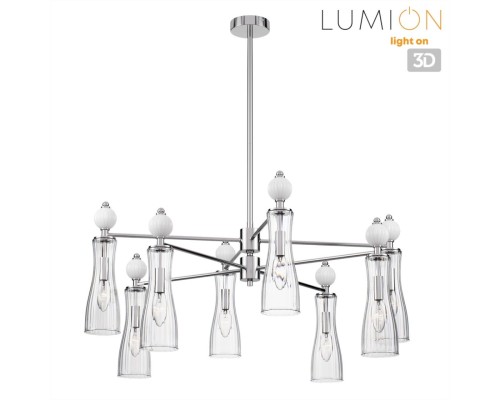 8268/8 NEOCLASSI хром/белый/прозрачный, металл/керамика/стекло Люстра Е14 8*40W 220V EMILY