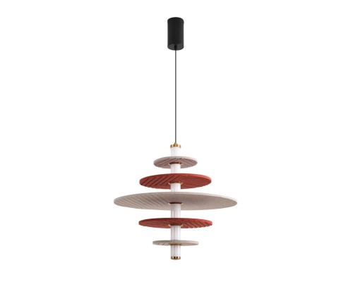 8296/14AL LEDIO черный/бежевый/бурый, металл/фетр/акрил Подвес LED 14W 3000K 220V FELTA