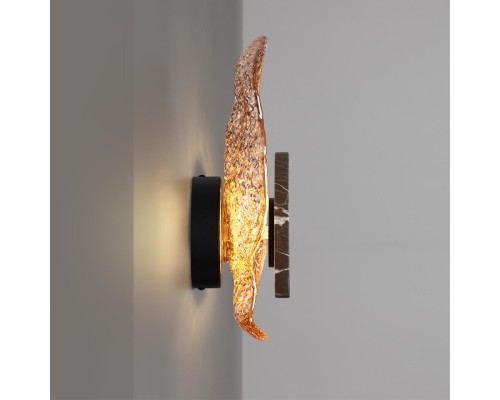 5461/12WLA L-VISION ODL_EX26 черный/янтарный/коричневый/металл/стекло/мрамор Настенный светильник LED x 12W 3000K CORALLA