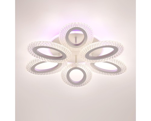 8018/60CL LEDIO LN25 белый/прозрачный металл/акрилл Потолочный светильник c подсв. осн. LED 60W 220V 3000-6000K CLARE