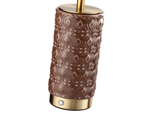 5453/8TLA L-VISION ODL_EX26 светлая бронза/бежевый/кофейный/металл/керамика Настольная лампа беспроводная LED*8W 3000K LULU