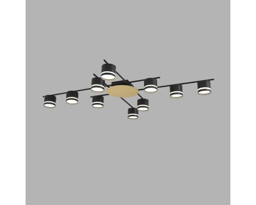 8304/10C COMFI золотой/черный, металл/акрил Светильник потолочный GX53 LED 10*7W 220V BENUA