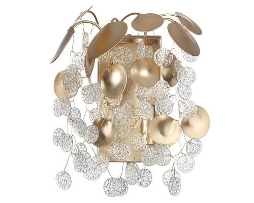 5104/2W CLASSIC ODL26 золотистый/прозрачный металл/стекло Бра E14 2*40W 220В IP20 COINS