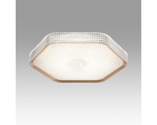 7746/48L PIKO LED SN Светильник металл/пластик/прозрачный/золотистый LED 48Вт 3000-4000-6000K 425х385 IP20 пульт ДУ SPARKS