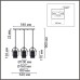 6592/3A MODERNI LN24 латунь/серый, металл/текстиль, стекло Подвес E14 3*40W 220V JANE