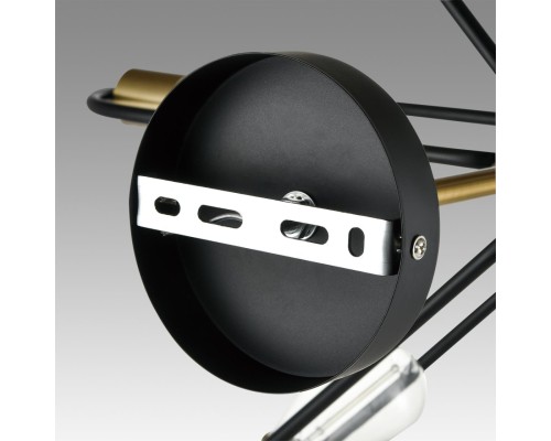 8058/8C COMFI LN24 черный, медь/ металл/ Люстра потолочная E27 8*60W 220V ALMIRA