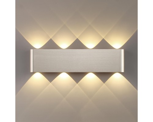 7106/8WL HIGHTECH ODL26 Настенный светильник матовый никель/металл IP20 LED 8W 3000K 220V MAGNUM