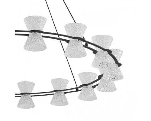 8341/54L LEDIO LN черный/прозрачный металл/акрил Люстра подвесная LED 54W 3000K 220V VINORA