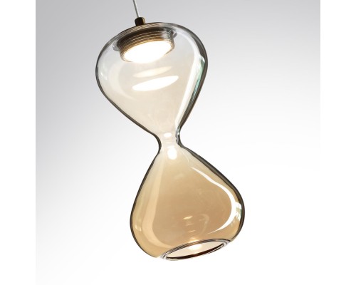 5093/4L PENDANT ODL25 415 античн.бронза/прозрачн./янтарный градиент/металл/стекло Подвес LED 4W 4000K 388Лм GLESSI