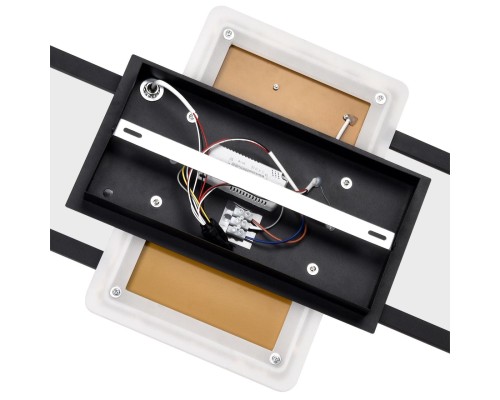 8021/90CL LEDIO LN24 черный/золотой/черный, металл/акрил Потолочный светильник с пультом ДУ LED 90W 220V 3000-6500К GOLDY