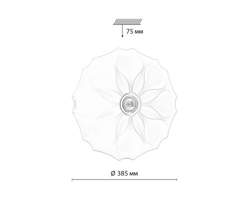 7688/DL PALE SN Светильник пластик/белый/серебристый LED 48Вт 4000К D385 IP43 RONI