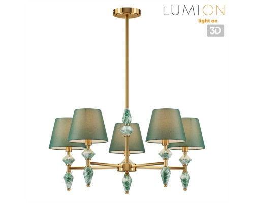 8275/5 CLASSI латунь/зеленый, металл/керамика/ткань Люстра Е14 5*40W 220V VERMONT