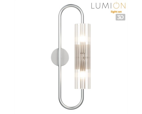 8258/2W SUSPENTIONI LN26 серебро/прозрачный, металл/стекло Бра G9 2*20W 220V TORONTO