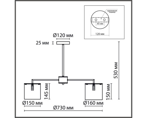 6591/6 CLASSI LN24 хром/белый, металл/текстиль Люстра подвесная E14 6*40W 220V SUNTORI