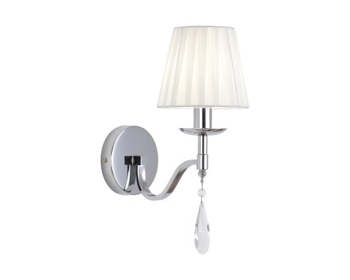 8316/1W CLASSI хром/белый, металл/хрусталь/текстиль Бра E14 1*40W 220V MAGDA