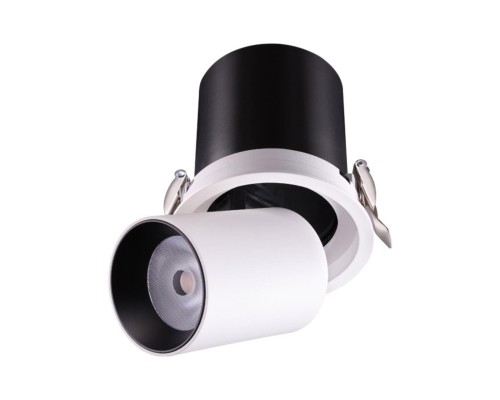 Встраиваемый светодиодный светильник Novotech 358081 Lanza белый/черный LED 12 Вт 3000K