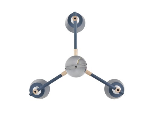 8098/3C MODERNI LN25 синий/синий металл, дерево/металл Люстра потолочная Е27 3*60W 220V ROSALINA