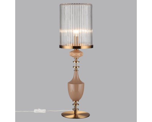 5414/1TA MODERN ODL_EX26 античная бронза/терракот/бежевый/металл/керамика Настольная лампа E14 1*40W TERRA