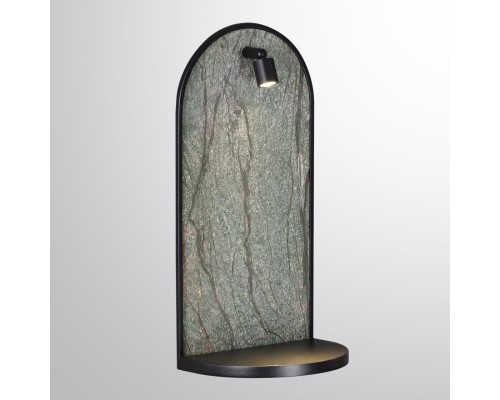 7176/3WL HIGHTECH ODL26 Настенный светильник  темно-зеленый/черный/мрамор/металл IP20 LED 3W 250Лм 3000K 220-240V GIARDINO
