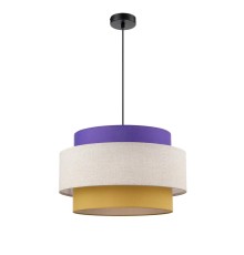 8281/4 MODERNI черный/фиолетовый/бежевый/желтый, металл/текстиль Светильник подвесной E14 4*40W 220V PALERMO