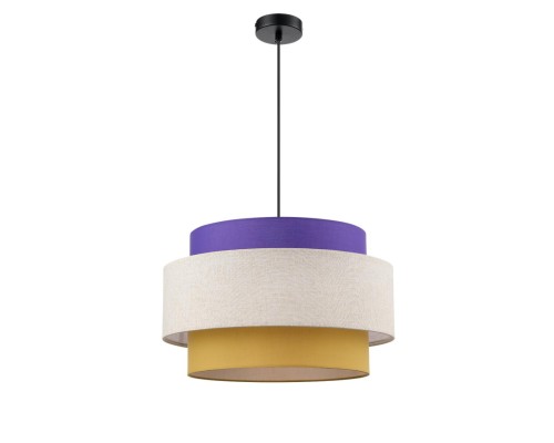 8281/4 MODERNI черный/фиолетовый/бежевый/желтый, металл/текстиль Светильник подвесной E14 4*40W 220V PALERMO