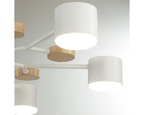 8195/7C COMFI LN25 белый, металл/дерево/пластик Потолочный светильник LED GX53 7*9W 220V RONDO