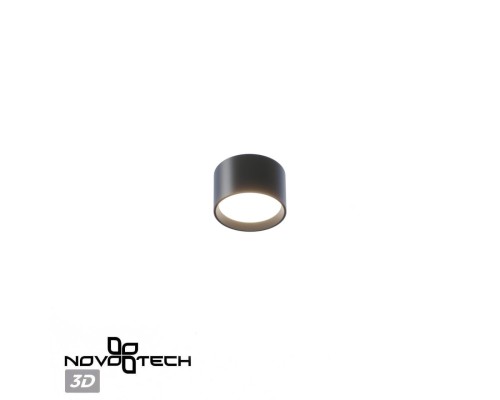 359595 OVER NT25 000 черный Светильник накладной светодиодный с переключ. цв. температуры IP20 LED 12W 220-240V 3000К\4000К\6000К ORBIS