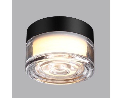 7156/6CL HIGHTECH ODL26 Настенно-потолочный светильник  черный/прозрачный/стекло/поликарбонат IP65 LED 6W 410Лм 2200/2700/3000K 120° 220-240V RONDA