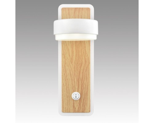 8263/1W COMFI LN26 металл, белый/дерево Бра GX53 LED 1*7W 220V LELAND