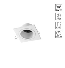 371001 WIR NT25 000 белый Светильник встраиваемый IP20 GU10 50W 220-240V MORUS