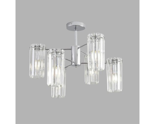 8348/6C CLASSI хром/прозрачный, металл/хрусталь Люстра подвесная E14 6*40W 220V FAVLA