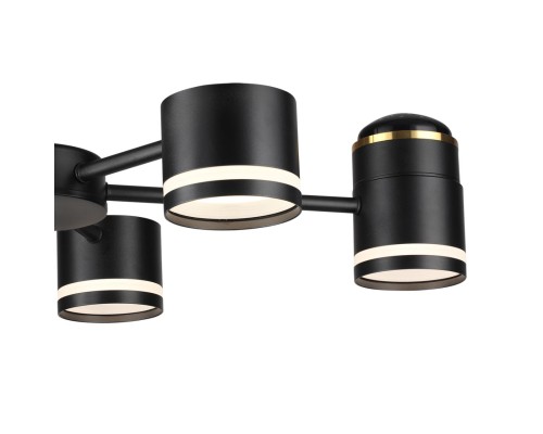 8234/6C COMFI LN25 000 черный, металл/акрил Люстра потолочная LED GX53 6*10W + LED-проектор 3*5W 2700К 220V VIRSAVA